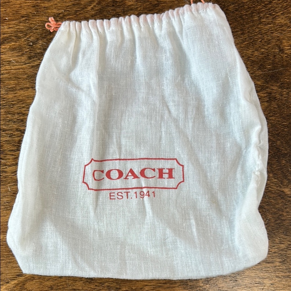 Coach White and Red‎ Dust Bag